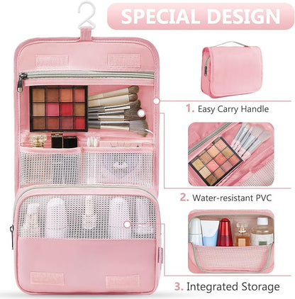 8 Set Packing Cubes for Travel, Gifts for Women Mom,Anti-Tearing Suitcase Organizer for Luggage with Shoe & Hanging Toiletry Bag,OlarHike Vacation Essentials & Accessories for Cruise Ship,Dream Pink