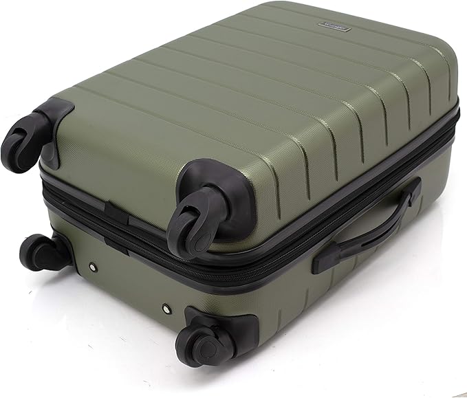 Wrangler 20" Smart Spinner Carry-On Luggage With Usb Charging Port, 20 Inch Carry-On, Olive Green