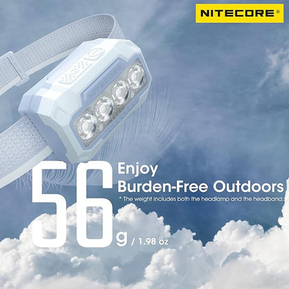 Nitecore HA23 UHE 600 Lumen MCT Outdoor Headlamp Multiple Color Temperatures Lightweight AAA Headlight Tag (Black)