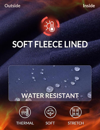 baleaf Women's Fleece Lined Pants Winter Thermal Travel Pants Water Resistant Cold Weather Golf Hiking Pockets Work
