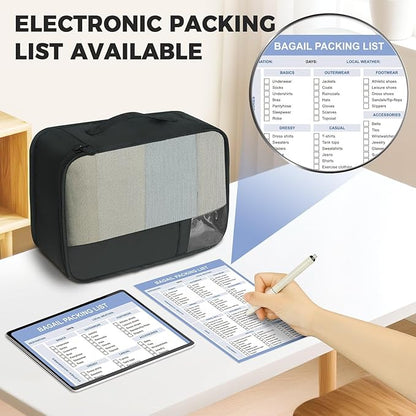 BAGAIL 9 Set Packing Cubes Luggage Packing Organizers for Travel Accessories