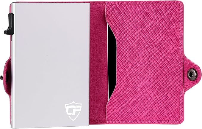 Conceal Plus Small RFID Wallet for Women, Slim Compact RFID Blocking Credit Card Holder Womens Wallet, Smart Pop Up Minimalist Card Case, Holds 4-6 Standard Cards Plus Cash & ID, Compact Travel Wallet