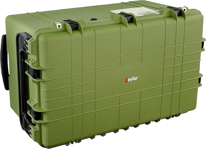 Eylar XXXL 32" Transport Roller Gear, Camera, Tools, Equipment Hard Case Waterproof w/Foam (Green)