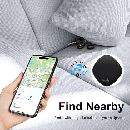 Onvis Item Finders Tracker Work with Apple Find My APP (iOS Only, Not for Android), Smart Bluetooth Locator for Keys, Luggage Suitcases, Bags Wallets, Backpack, IP67 Waterproof (1) (1)