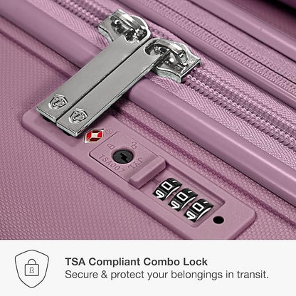Traveler's Choice Pagosa Indestructible Hardshell Expandable Spinner Luggage, Mauve, 22-Inch Carry-on