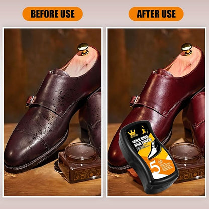 Loopeer 12 Pcs Shoe Shine Sponge Bulk, Instant Leather Shoes Shiner Care for Boots, Leather Accessories Quick Cleaning