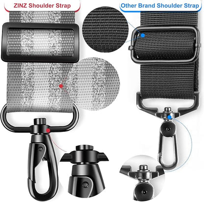 ZINZ 60" Universal Bag Strap with Ultra-Thick Fixed Breathable Pad Adjustable Heavy-Duty Shoulder Strap for Laptop Bag Crossbody Luggage Gym Bag Camera Bag and More -TH01B04