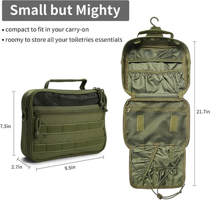 VELVEBAG Mens Toiletry Travel Bag Hanging Toiletry Bag Toiletry Bag Shaving Bag for Men Travel for Cosmetic,Toiletries Accessories, Green