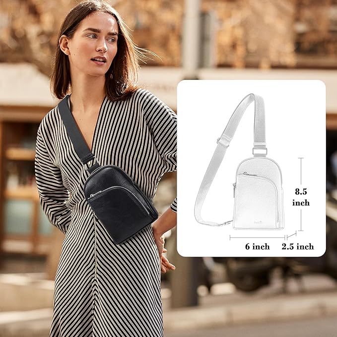 INICAT RFID Blocking Sling Bag,Anti Theft Crossbody Bags for Women,Travel Gifts Cross Body Purses Vegan Leather