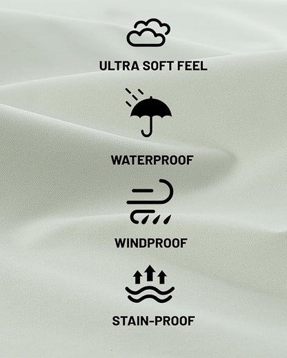 Men's Rain Jacket with Hooded Waterproof Lightweight Packable Long Raincoat Poncho for Women Adults