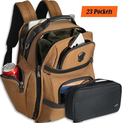 WELKINLAND 24H Business Backpack for Men with Toiletry Bag, 16" Laptop Executive Backpack for Mens, 28L Business Computer Backpacks, Heavy Duty Laptop Backpack, Carry-on Executive Backpacks for Men