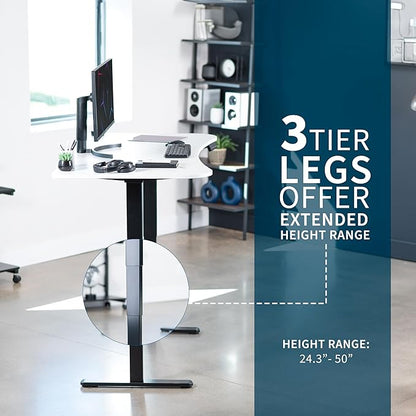 VIVO Electric 63 x 32 in Dual Motor Standing Desk, Memory Height Adjustment, 2B Series, White Top Black Frame, DESK-KIT-2B1W