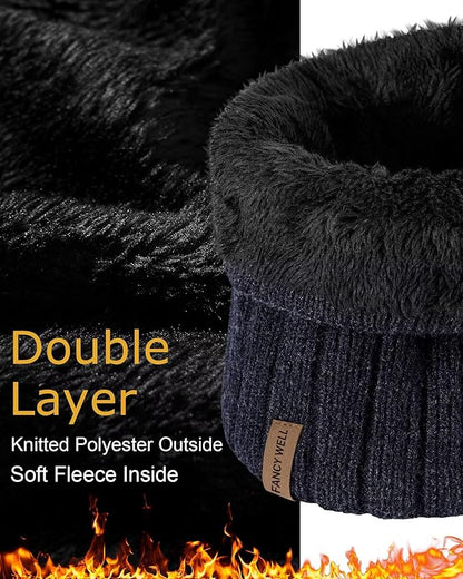 Winter Neck Gaiter for Men – 3 Pack Ski Neck Warmer, Fleece Face Mask Cover, Cold Weather Neck, Neck Warmers