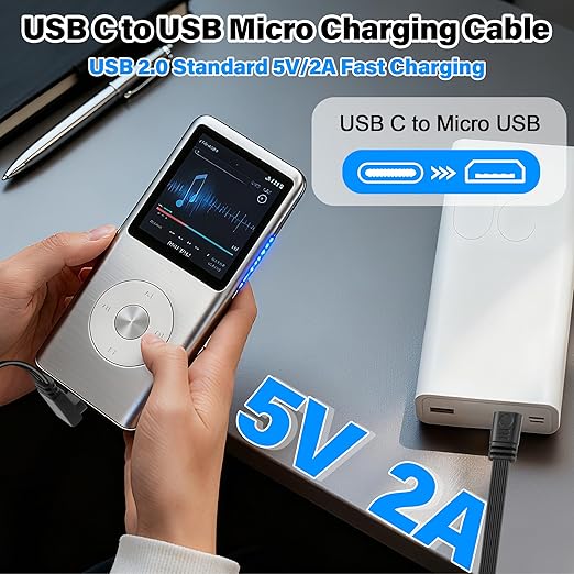 Flexible USB Type-C to Micro USB Cable,90 Degree Micro 5pin to USB C Flat Data Cable,Type C-to-Micro Short Flat Cable Supporting Charging& DataTransfer,for Phone,Camera,Laptop-30CM(Up)