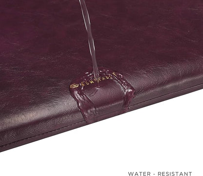 Comfyable Slim Laptop Sleeve Compatible with 13 Inch MacBook Air 13 in M4 M3 M2 M1, 13" MacBook Pro, PU Leather Bag Water-Resistant Cover Case, Berry Brown