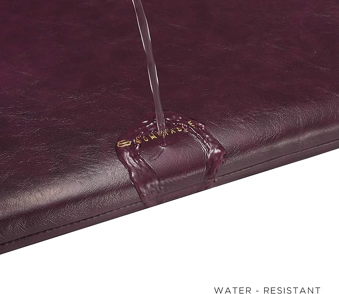 Comfyable Leather Laptop Sleeve Compatible with 16 Inch MacBook Pro M4 2024 & 15 Inch MacBook Air M4 M3 M2 2025, Berry Brown
