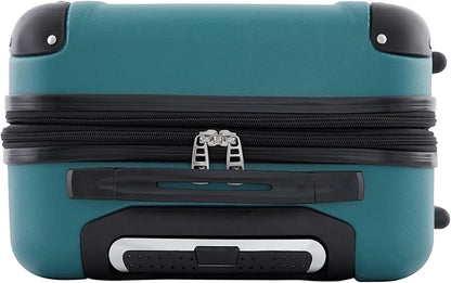 Travelers Club Chicago Hardside Expandable Spinner Luggage, Teal, 3 Piece Set