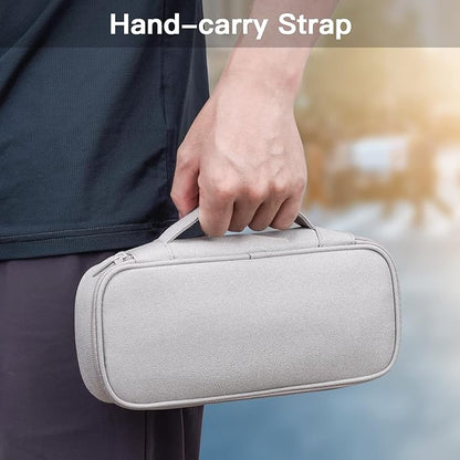 Cord Organizer Travel Case, Portable Tech Organizer Pouch Bag for Cable & Charger, Tech Electronics, Travel Essentials (Light Grey)