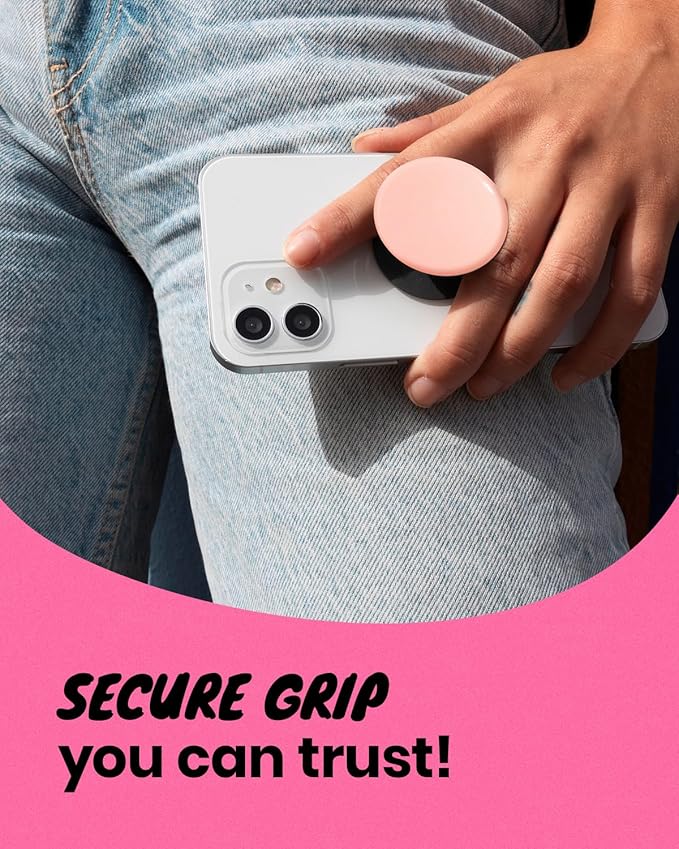 Trendy Magnetic Checkerboard Phone Grip - Sleek, Expandable, Collapsible - Non-Slip, Durable, Universal Fit - Ideal for Style-Conscious Users (Brown)