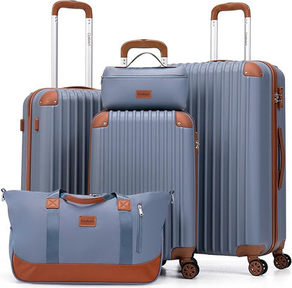 Luggage Sets 5 Piece Suitcases with Wheels, Suitcase Set ABS Hard Case Luggage with TSA Lock Spinner Wheels Durable Travel Luggage