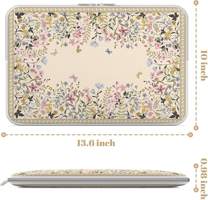 iCasso Laptop Carrying Case 13 inch,Cute Computer Sleeve for Women Girl,13-13.6 inch Laptop Sleeves Compatible with MacBook Air Pro 13/14, HP Dell ASUS Lenovo Chromebook Notebook