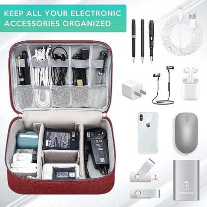 Electronics Organizer Travel Cable Organizer Bag Waterproof Portable Digital Storage Bag Electronic Accessories Case Cable Charger Organizer Case