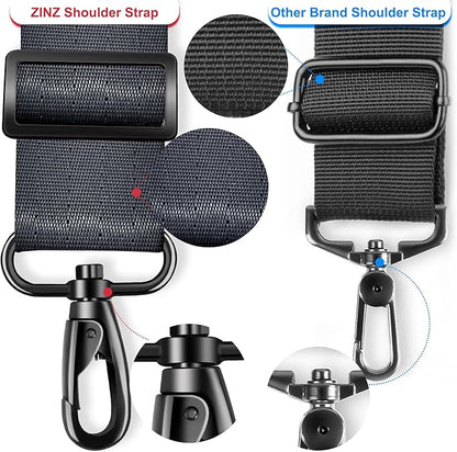 ZINZ 60" Universal Bag Strap with Ultra-thick Fixed Breathable Pad, Adjustable Heavy-duty Shoulder Strap for Laptop, Crossbody, Luggage, Gym, Camera Bag and More - D01G01