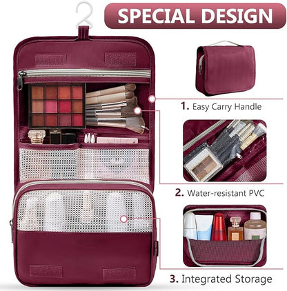 8 Set Packing Cubes for Travel,Gifts for Women Mom at Christmas,Anti-Tear Suitcase Organizers for Luggage with Hook Toiletry Bag,Teens & Friendship Gift,Vacation Essentials & Cruise Accessories,Wine