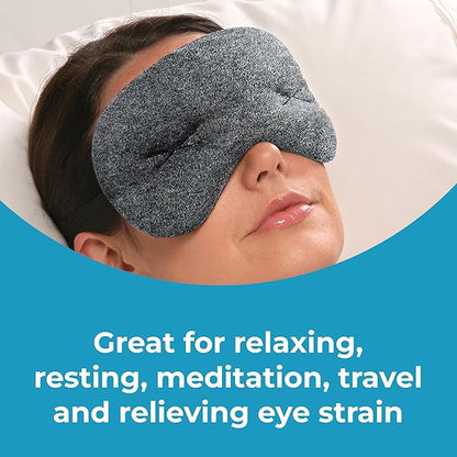 Brownmed IMAK Eye Pillow - Sleep Mask with ErgoBeads for Pain Relief - Cooling & Relaxing Sleep Aid - Grey