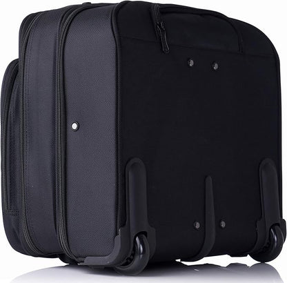 Alpine Swiss Rolling Laptop Briefcase Wheeled Overnight Carry on Bag Up to 15.6 Inches Notebook - Carries Legal Size Files