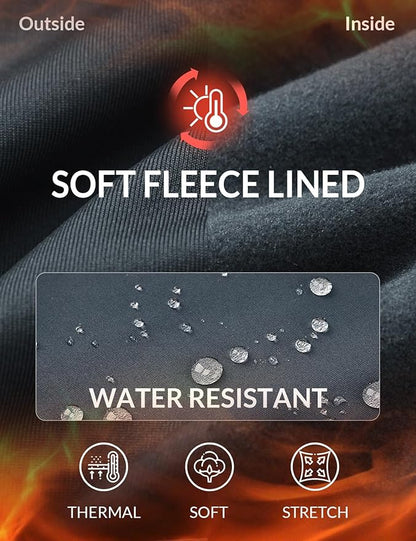 baleaf Women's Fleece Lined Pants Winter Thermal Travel Pants Water Resistant Cold Weather Golf Hiking Pockets Work