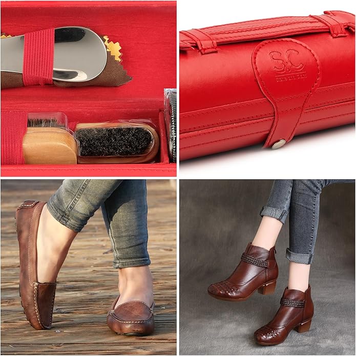 Stone and Clark Original Shoe Polish & Care Kit - Leather Shoe Shine Kit for Men & Women