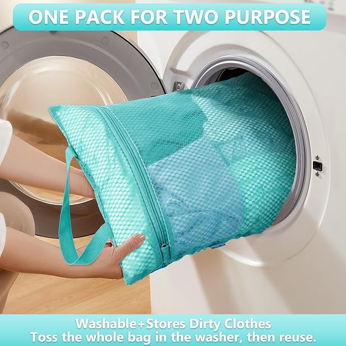 8 Set Packing Cubes for Travel, Anti-Tearing Suitcase Organizer for Luggage with Shoe & Hanging Toiletry Bag,Gifts for Women Mom,OlarHike Vacation Essentials & Accessories for Cruise Ship,Turquoise