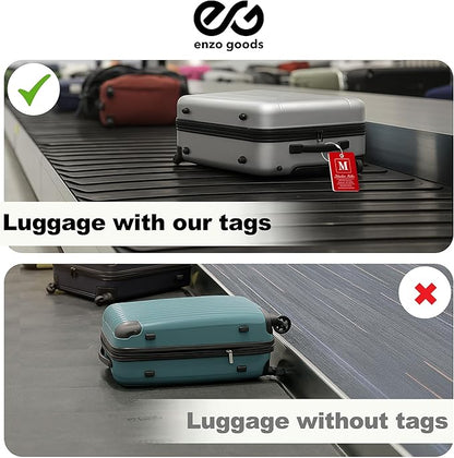 Personalized Luggage Tag | Custom Luggage Tags for Suitcases | Kids Backpack Tag | 10 Color Options & Choose Font, Font Color