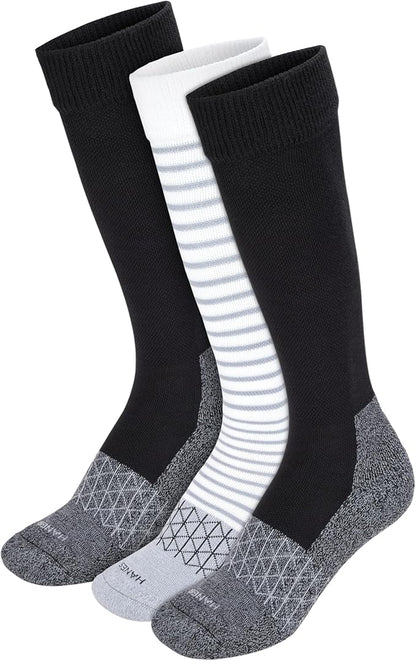 Hanes womens Over-the-calf Socks W/Mild Graduated Compression, Absolute Wellness Non-binding Cushioned Socks, 3-pack