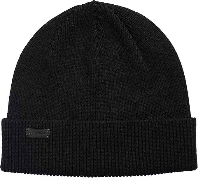 Cole Haan Men's Heritage Rib Cuff Wool Beanie Hat, One Size