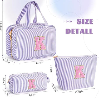 Teen Girl Gifts | Travel Toiletry Bag Cosmetic Bag | Makeup Bag | Gifts for Teacher Girlfriend Bridal Shower | Birthday Gifts for Kids | 18 17 16 15 14 13 Year Old Girl Gifts - Lavender K