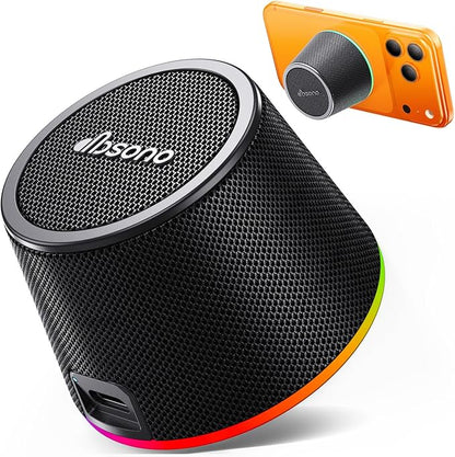 Bluetooth Speaker Stocking Stuffers for Teens: White Elephant Gifts for Adults Men Women, Loud Sound Portable Speaker with Color Light Phone Stand, Christmas Birthday for Boy Girls Trendy Stuff Gadget