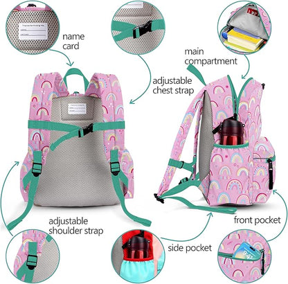 Kids Backpacks For Girls & Boys, Elementary School Bookbag, 14" H, For Kids 3-6