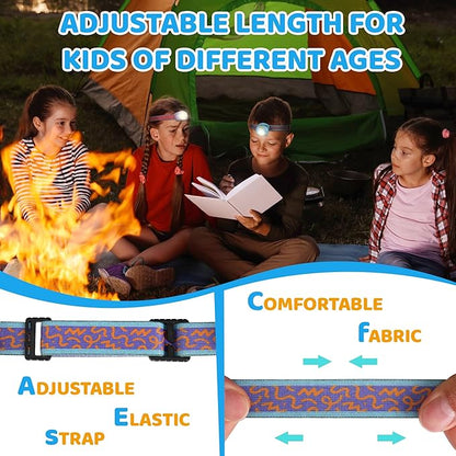 EverBrite LED Headlamp Rechargeable Kids Headlamp with RGB Mode and Adjustable Headband, 3 Modes Multicolor Headlamp for Camping, Reading, Exploring, Halloween, Christmas