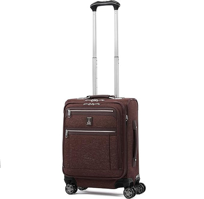 Travelpro Platinum Elite Softside Expandable Carry on Luggage, 8 Wheel Spinner Suitcase, USB Port, Men and Women, International, Bordeaux Red, Carry On 19-Inch