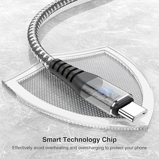 5Pack USB C Type C Cable 6FT,Nylon Braided Fast Charging 3A Quick Charger Cord,USB A to Type C Charger Cord Cable for iPhone 15 Samsung Galaxy S20 S10 S9 S8 Plus S10E, Note 20 10 9 8, Moto G7 G8