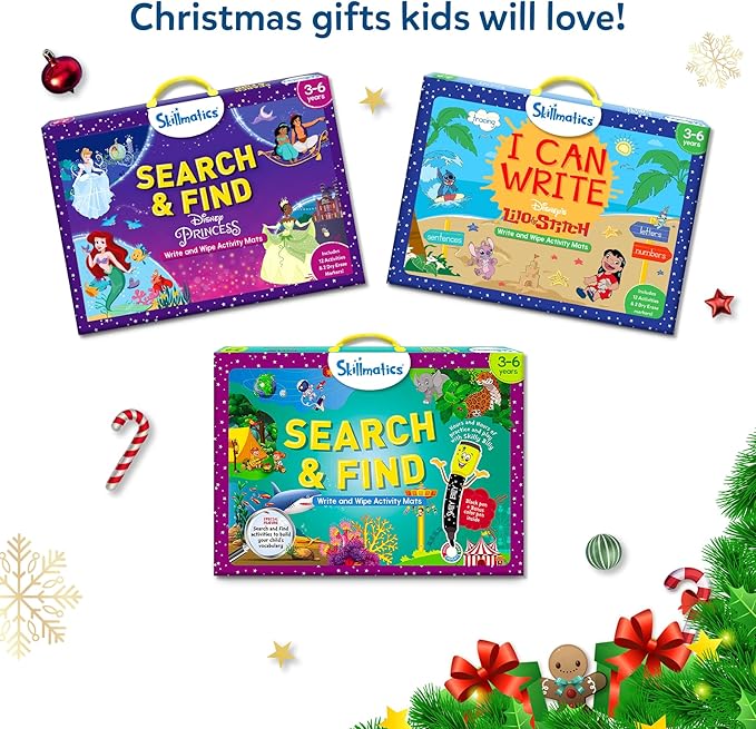 Skillmatics I Can Write Unicorns - Reusable Preschool Learning Activities, Educational Toy and Game, Back to School Supplies, Gifts for Students, Kids, Toddlers Ages 3, 4, 5, 6