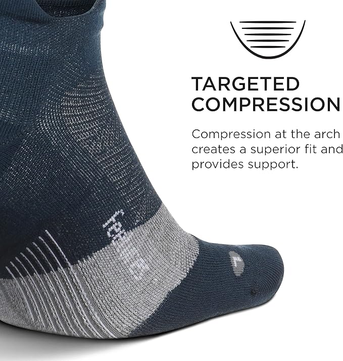 Feetures Elite Golf Max Cushion Tab Ankle Socks - Sport Sock with Targeted Compression