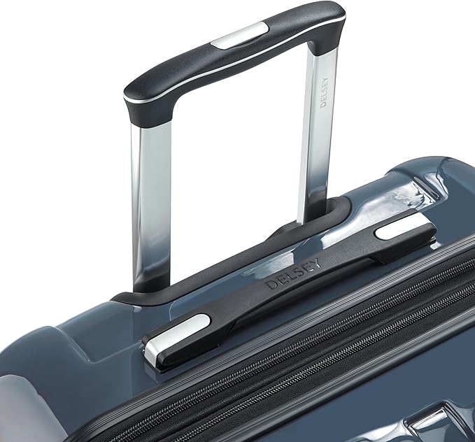 DELSEY PARIS Helium Aero Hardside Expandable Luggage with Spinner Wheels, Orion Blue, Checked-Medium 24 Inch
