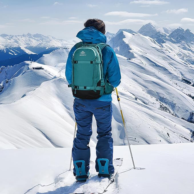 25L Ski Hydration Backpack with 2L Water Bladder, Insulated Harness, Waterproof Snowboard Travel Hiking Backpack for Snowboard Ski Hiking Camping