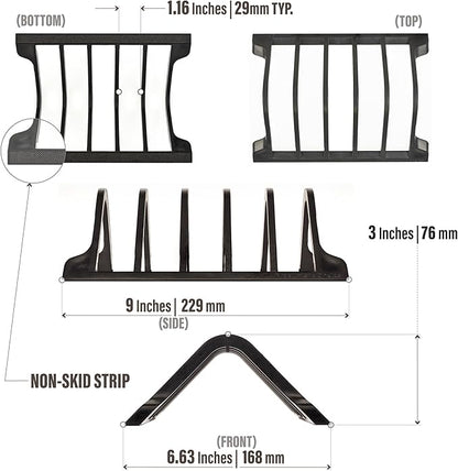 Prosumer's Choice Universal Charging Rack Organizer - Multi Device Stand Holds 5 Tablets or Smartphones - Desktop Tablet Holder and Storage Station - Compact Tech Organizer Dock for Home or Office