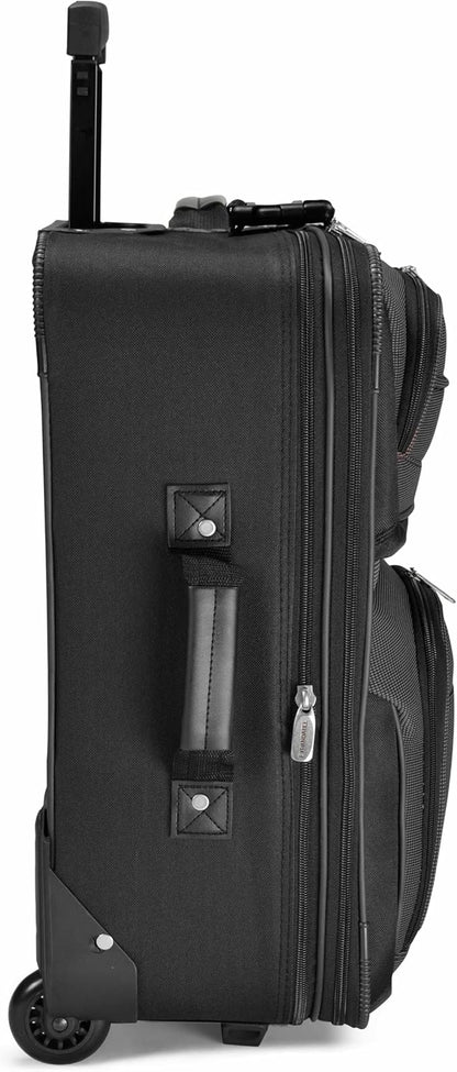 Travel Select Amsterdam Softside Expandable Luggage with Rolling Wheels, Gray, 21-Inch Carry-on