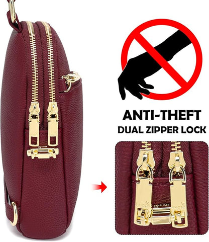 INICAT RFID Blocking Sling Bag,Anti Theft Crossbody Bags for Women,Travel Gifts Cross Body Purses Vegan Leather