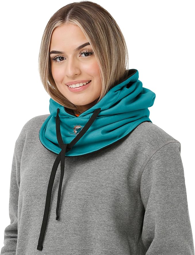 NFL Team Logo Team Color Drawstring Winter Cap Hooded Gaiter Balaclava Face Cover